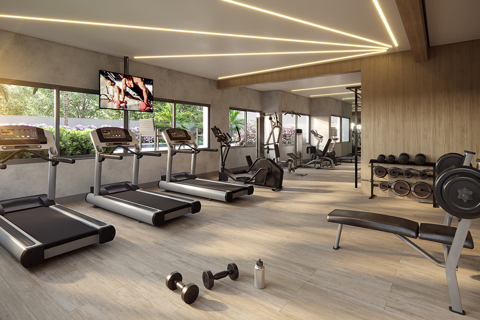 Espaço fitness do Praça Kant